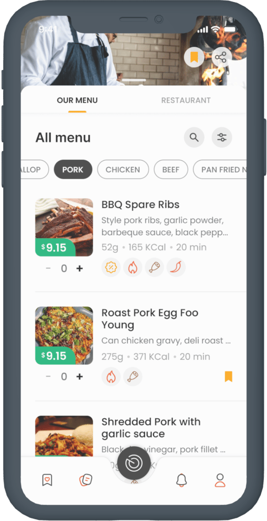 Digital menu for any restaurant